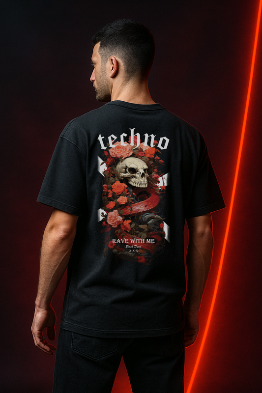 Techno Rave with me Oversized Shirt